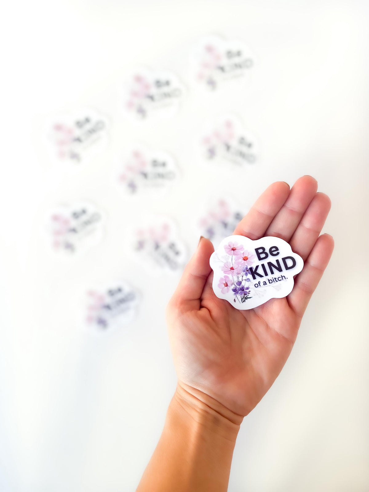 Be Kind of a Bitch - Snarky Sticker die cut, water bottle stickers Swear Word vinyl decal corporate humour gift