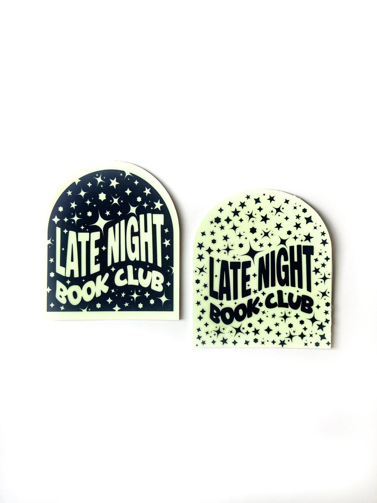 Glow in the Dark Book Club Sticker, Book Lover Gift