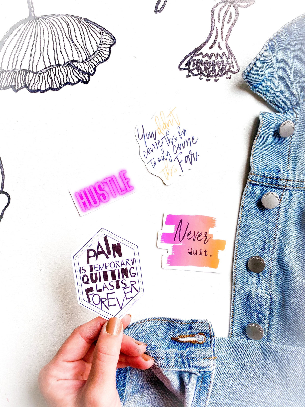 Girl Power Sticker Set of 4 Motivational Women Empowerment laptop sticker for waterbottle accessory for gift for coworker bestie present