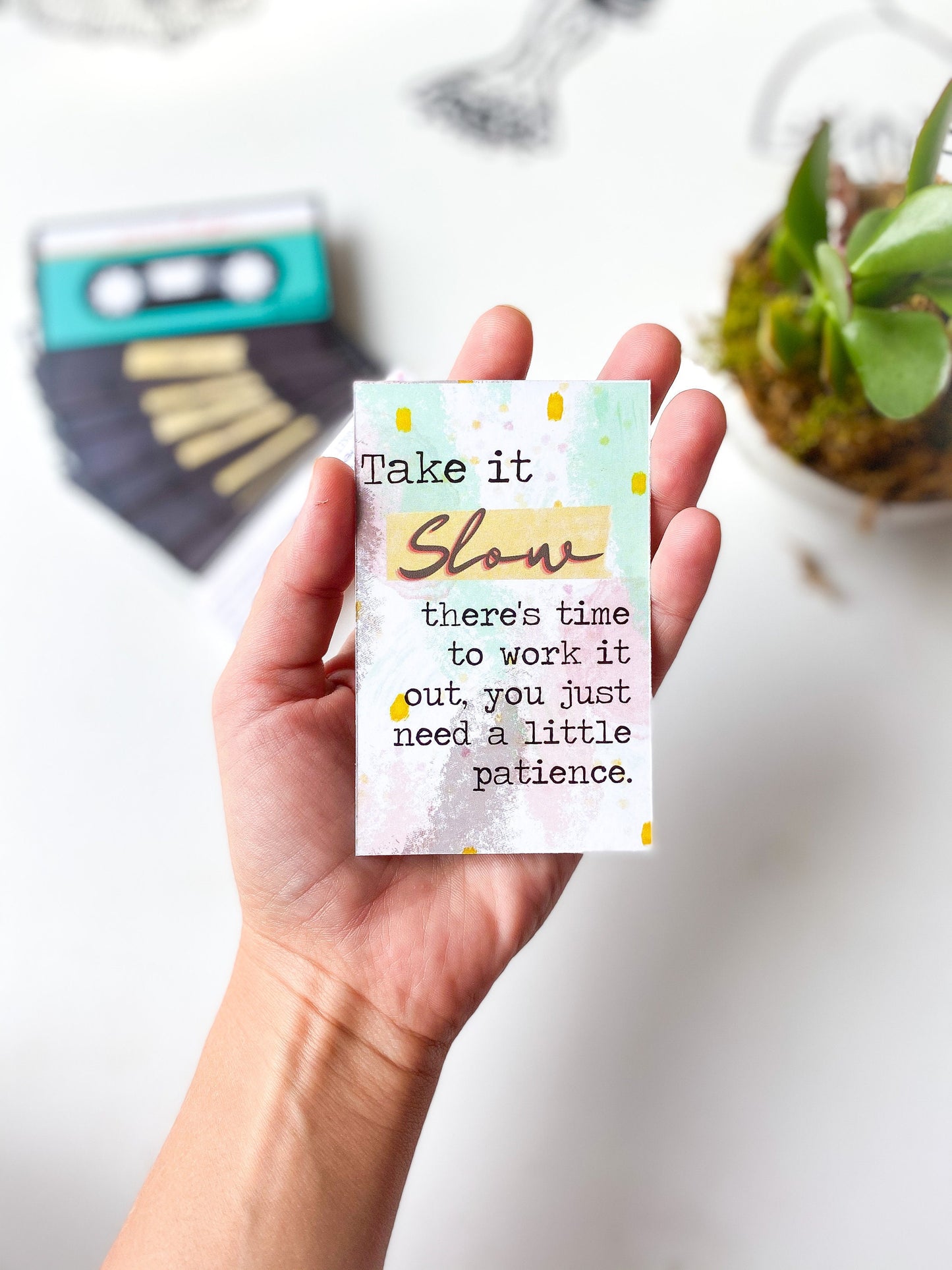 Printable AFFIRMATION CARDS for Mental health wellbeing Vision Board oracle tarot Self Care Gift RETRO aesthetic meditation tools