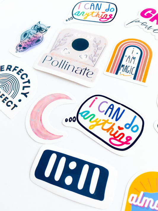 KIDS Mystery GIFT Sticker Pack set of 4 Waterproof Vinyl Decal for Teens helmet sticker Kids stocking stuffer gift under 10