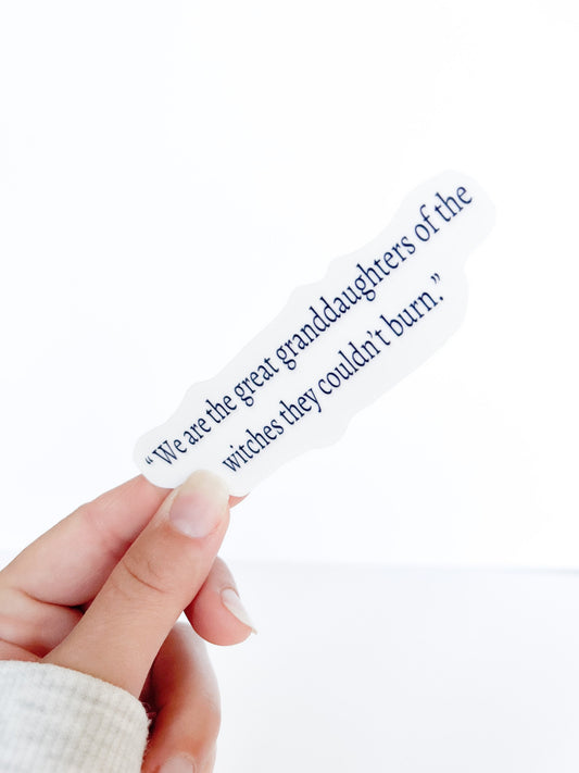 Witch sticker motivational kindle sticker decor vinyl laptop decal spiritual gift for her, water bottle sticker quote