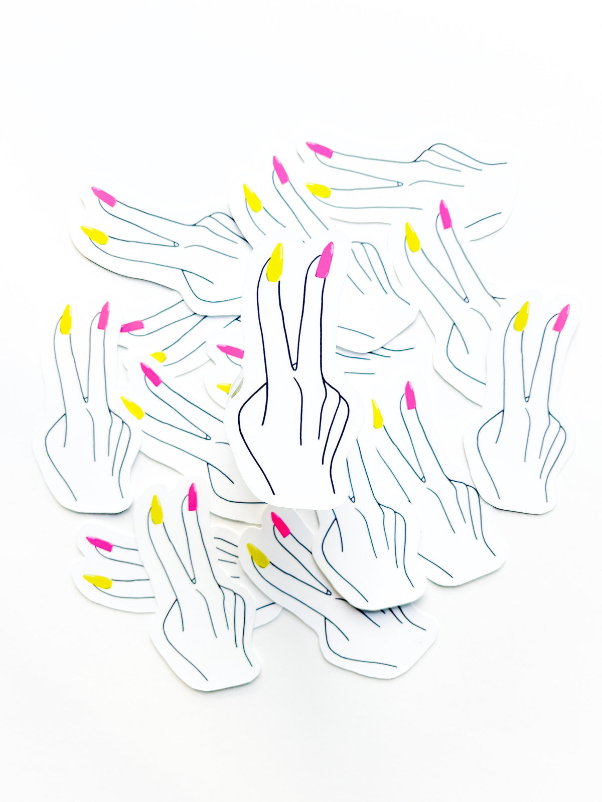 Peace Sign Hand Vinyl Sticker: Waterproof Laptop Decal