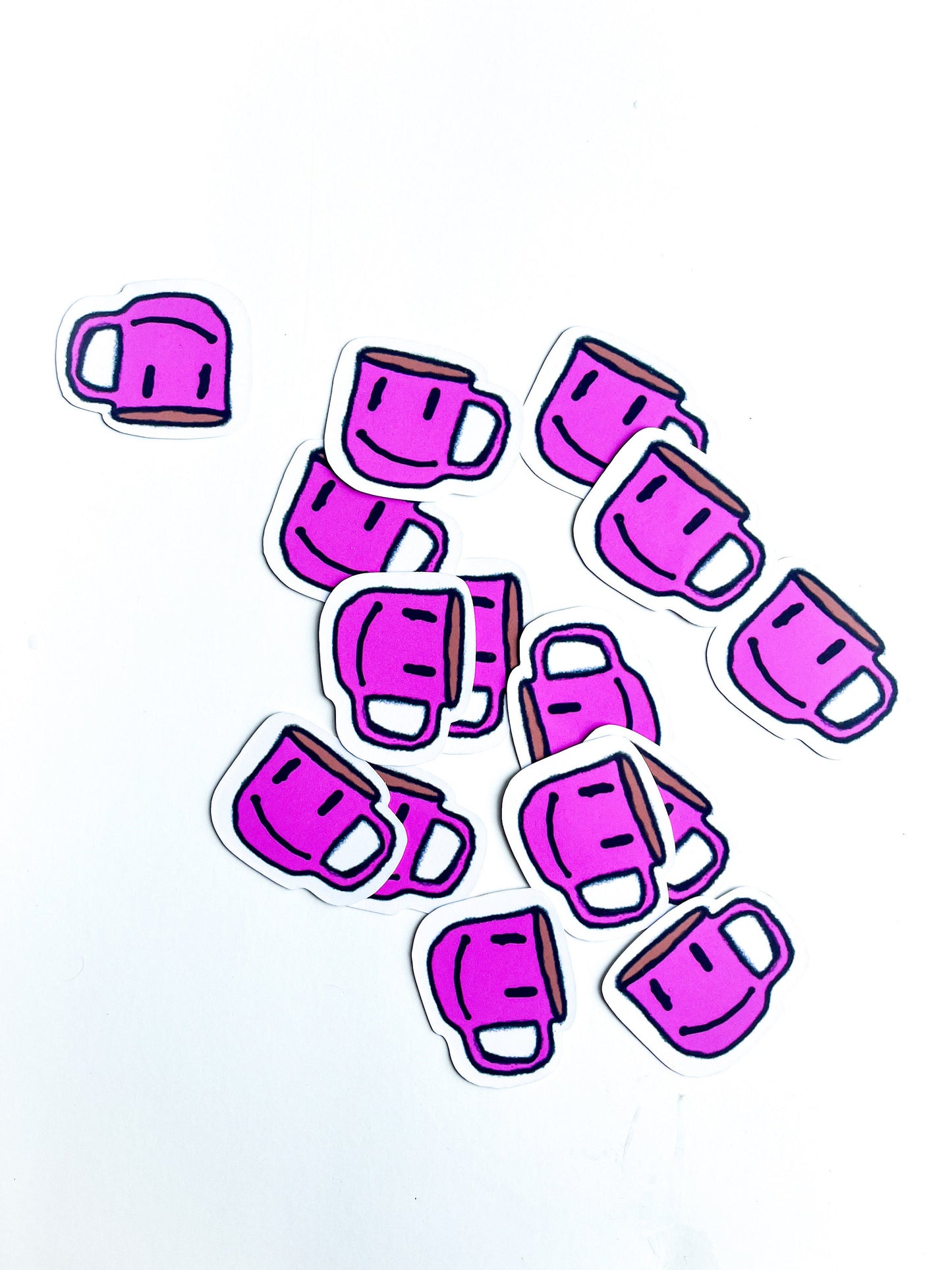 Cup sticker, mug, vinyl sticker, coffee sticker, character sticker, laptop sticker, Journal sticker, cute stickers, bottle sticker, Stanley