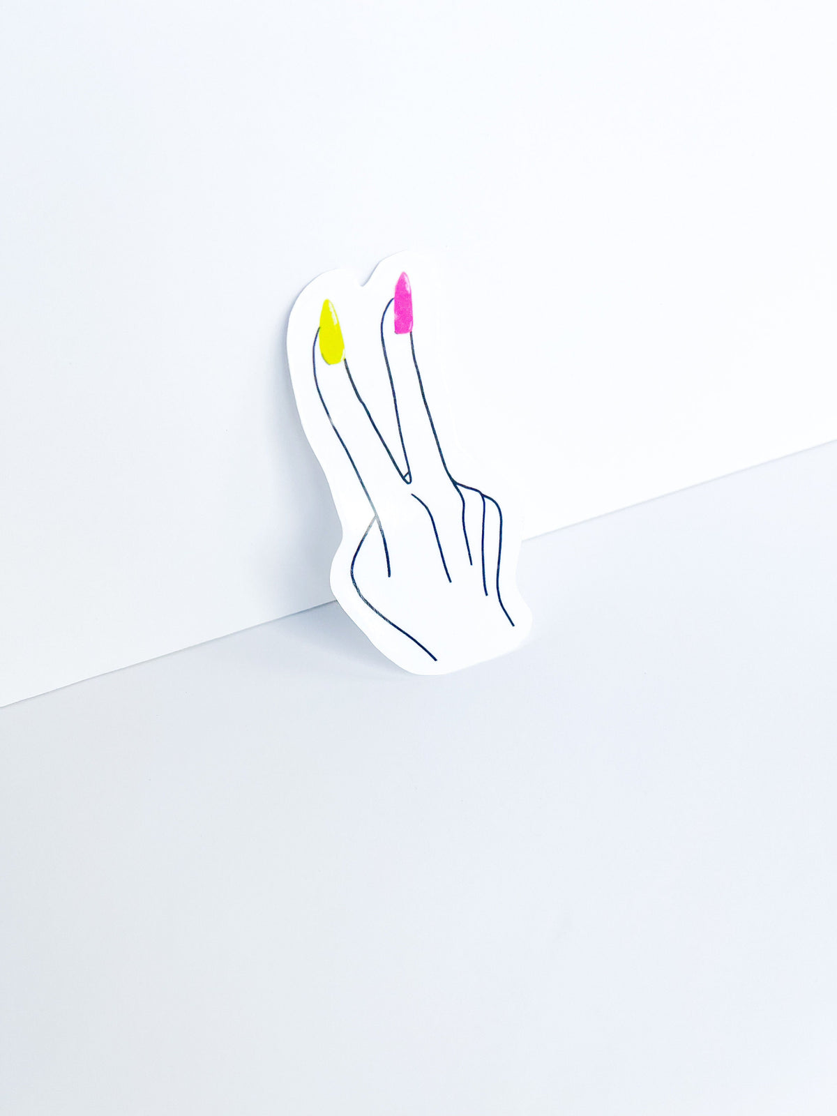 Peace Sign Hand Vinyl Sticker: Waterproof Laptop Decal