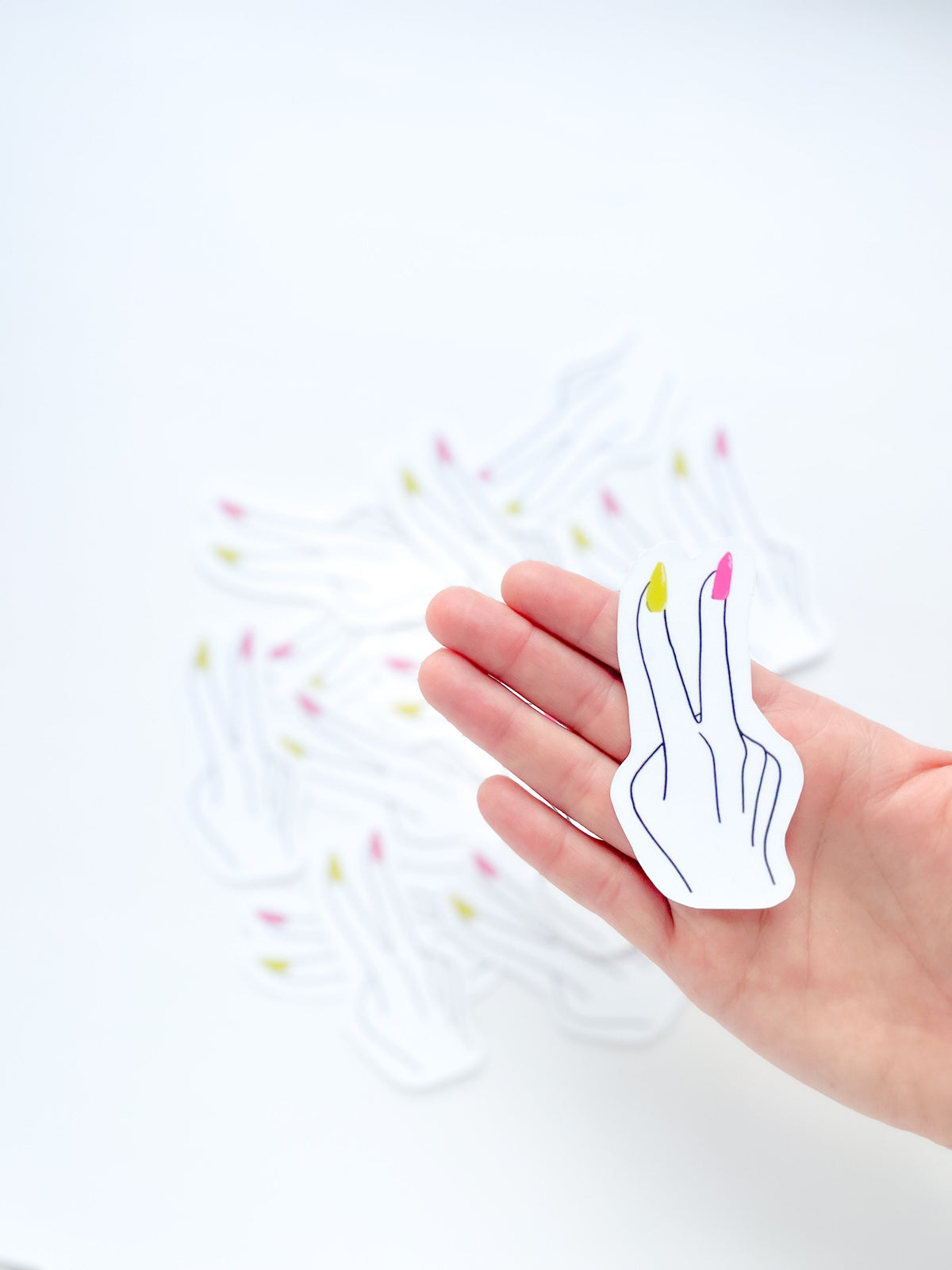 Peace Sign Hand Vinyl Sticker: Waterproof Laptop Decal
