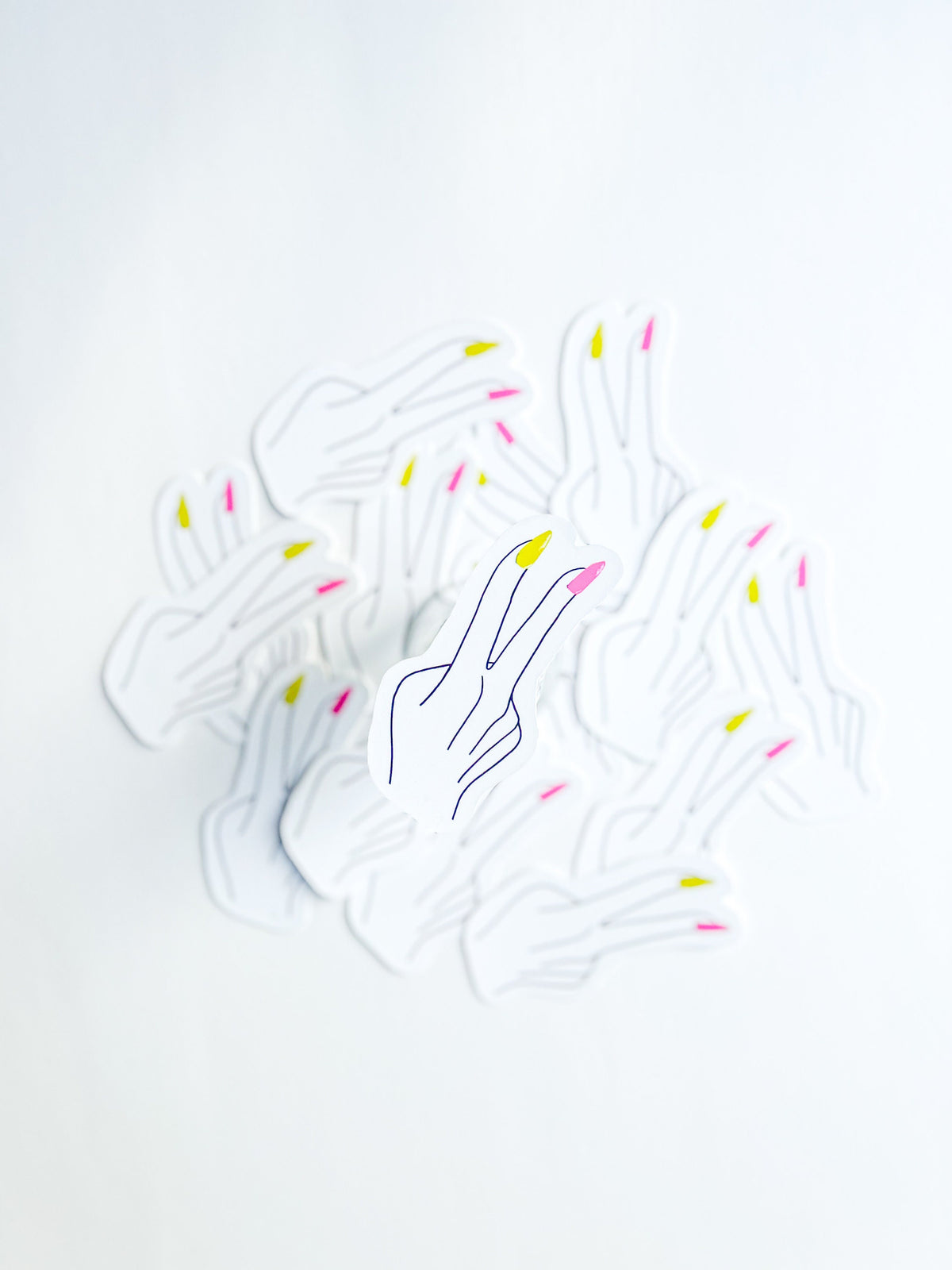 Peace Sign Hand Vinyl Sticker: Waterproof Laptop Decal