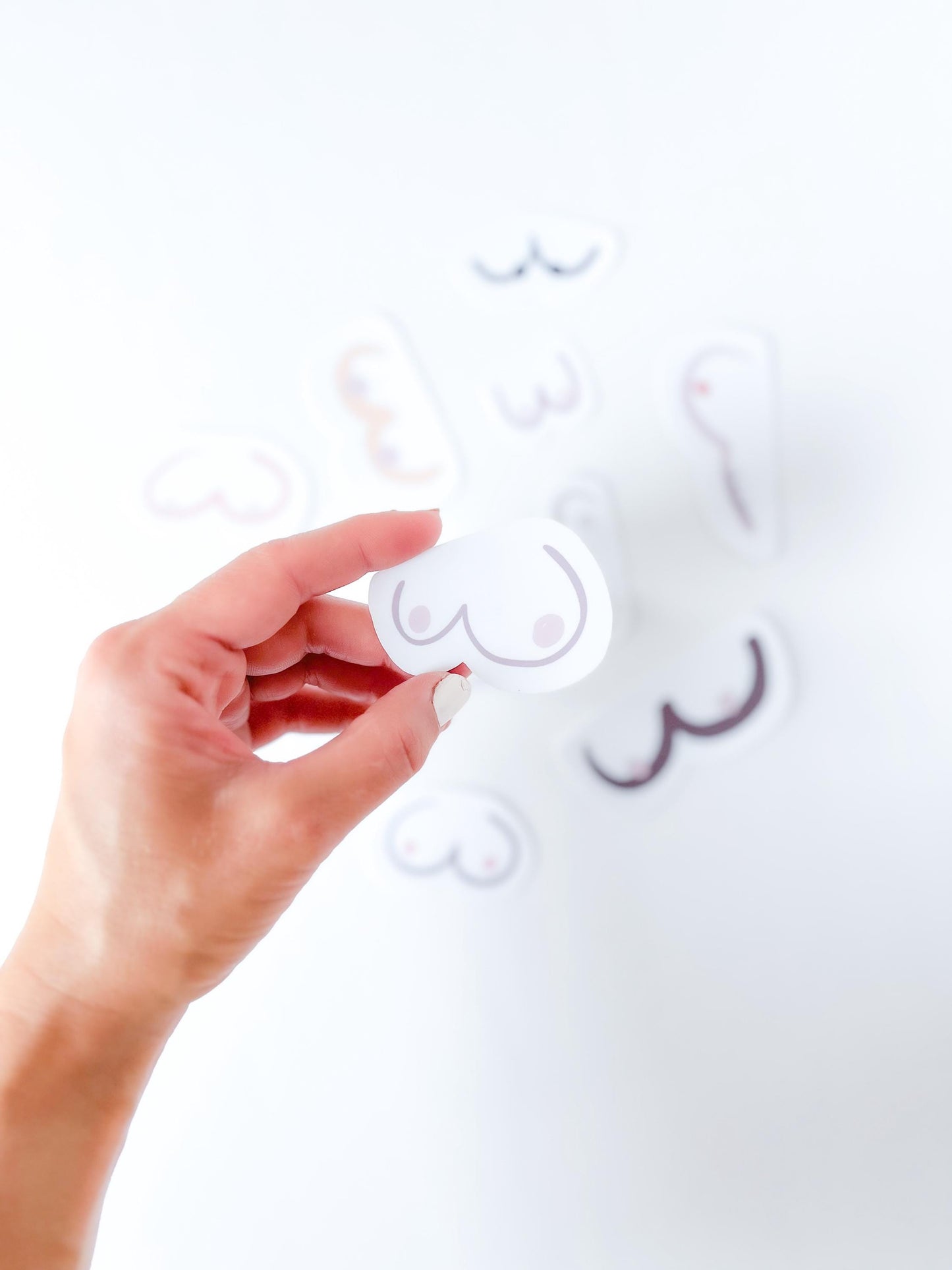 Boob Stickers Body Positive Art Waterproof Vinyl Decals for laptop sticker for waterbottle gift for bridal shower party favour set (10 pc)