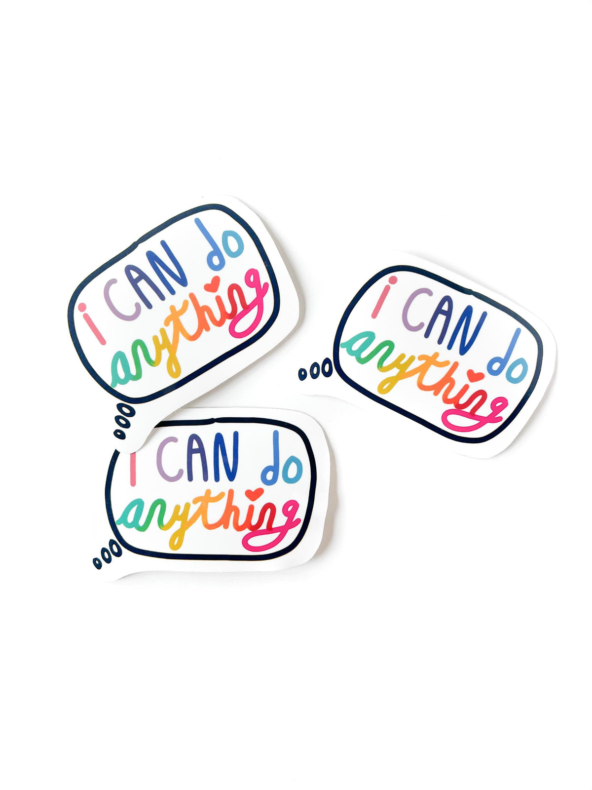 I Can Do Anything Sticker for kids Rainbow Waterproof Laptop Decal binder art student gift for kids pretty colour present stocking stuffer