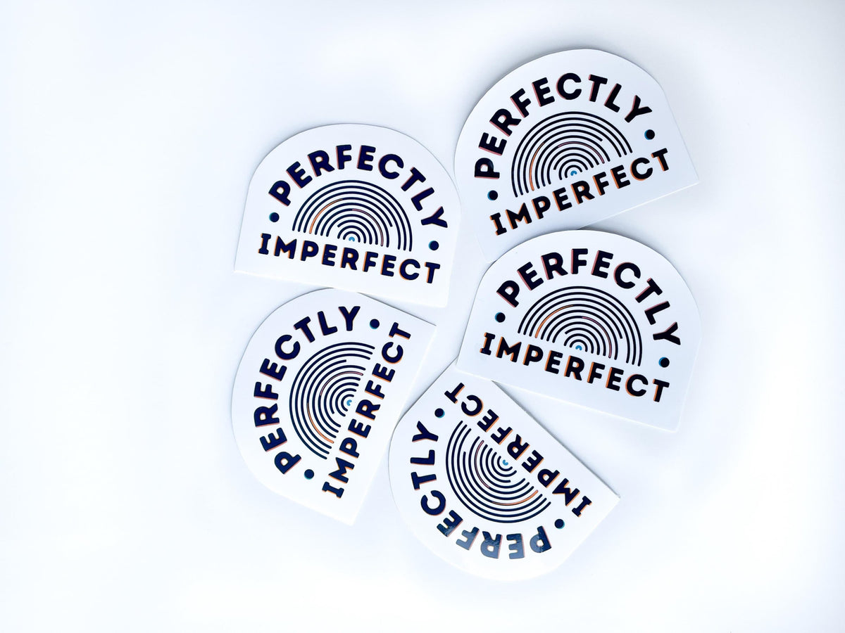 Perfectly Imperfect Sticker motivational gift for friend WaterBottle accessory laptop sticker kids stocking stuffer ideas for gifts under 10