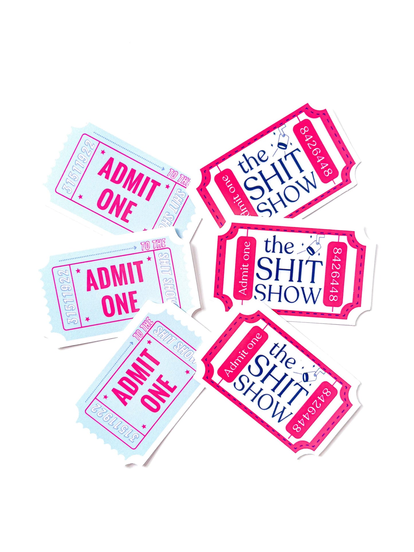 Funny sticker Shit Show sticker Pack of 2 - small gift for friend coworker Waterproof sticker for waterbottle humour office gift under 10