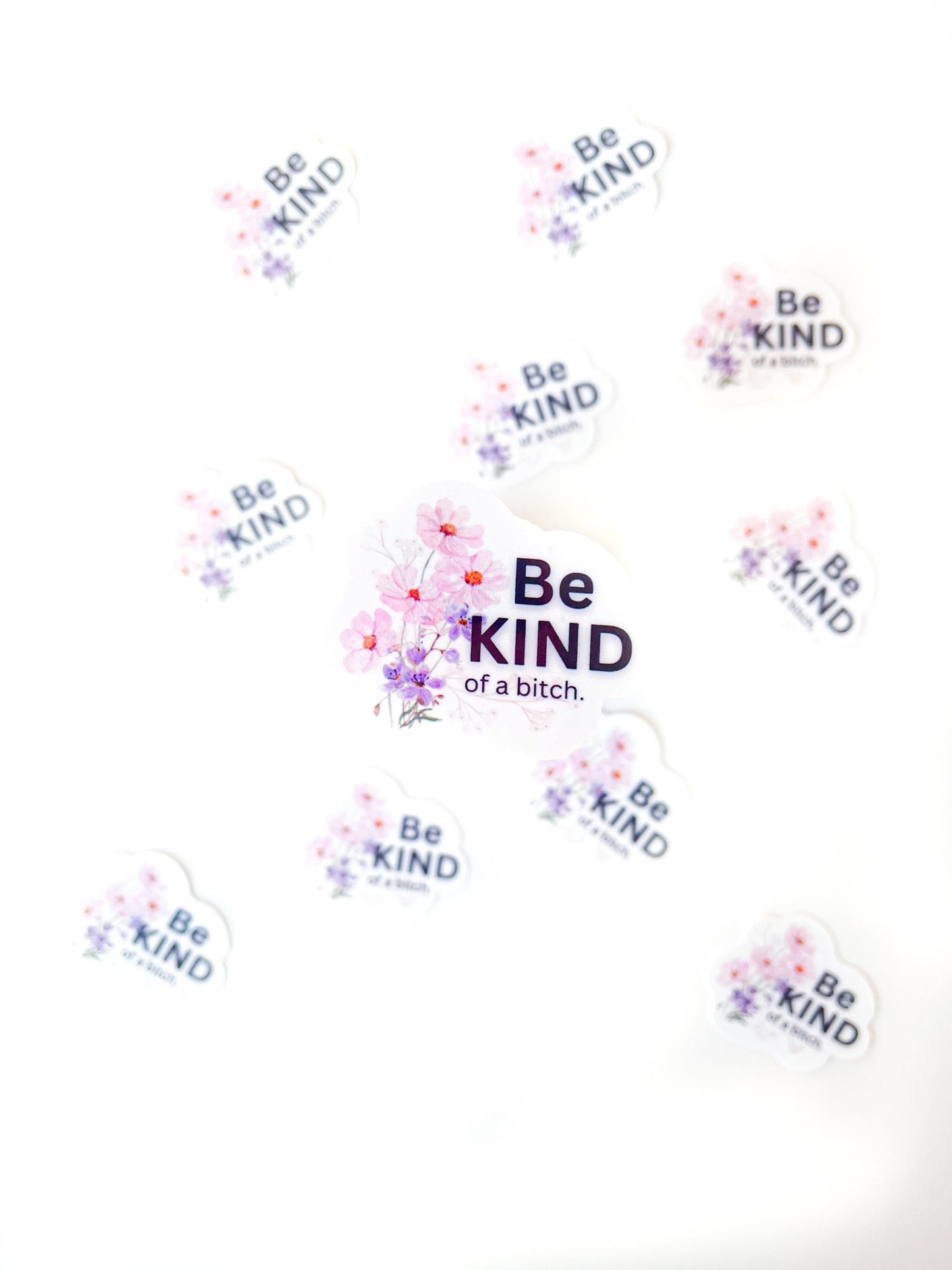 1 Pretty Swear word sticker for water bottle decal Be kind of a bitch Profanity sticker funny adult birthday humour gag gift for bestie