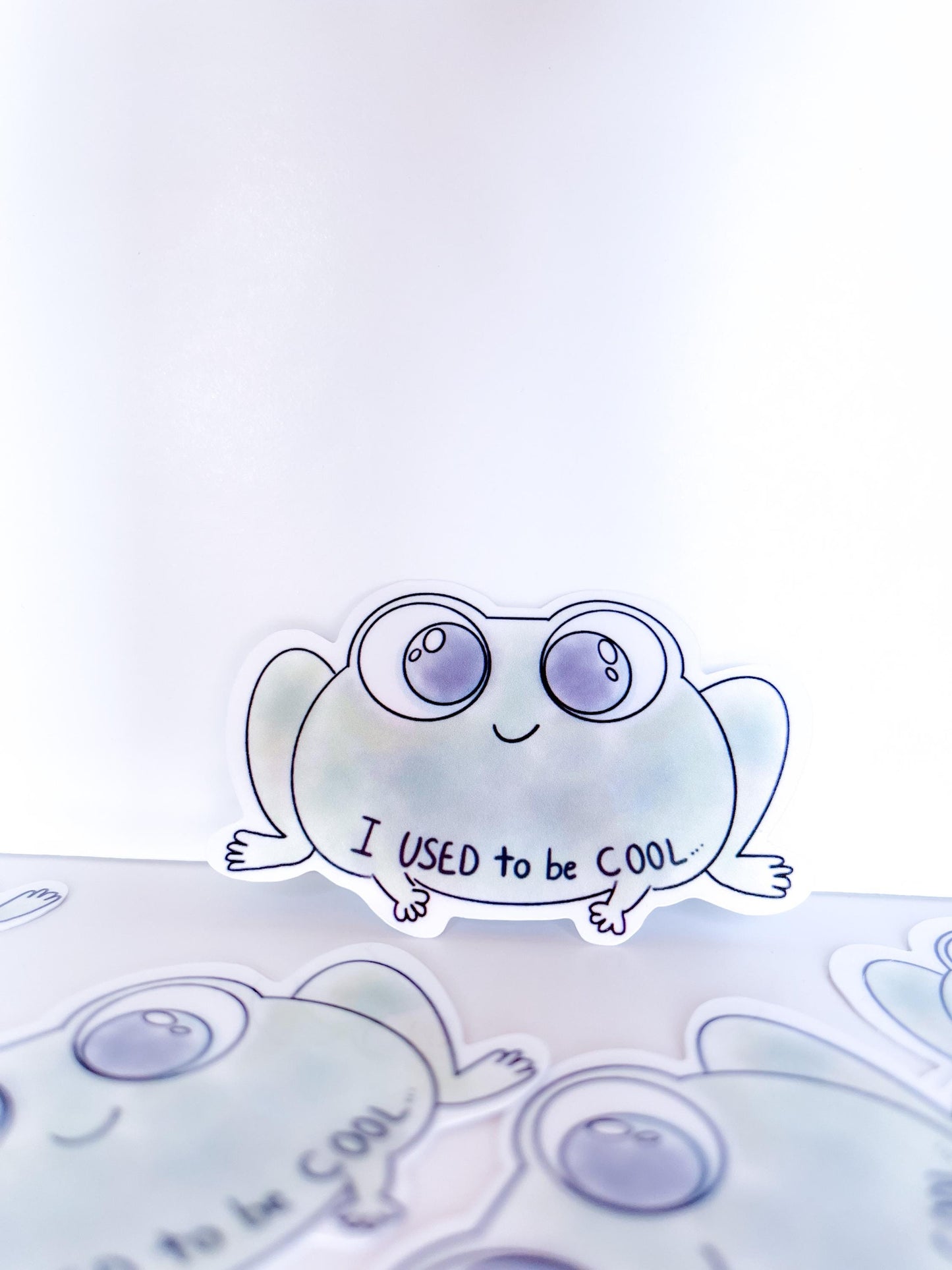 I used to be cool, Funny stickers for teachers , vinyl sticker, laptop sticker, waterbottle sticker, waterproof sticker, funny gift, frog