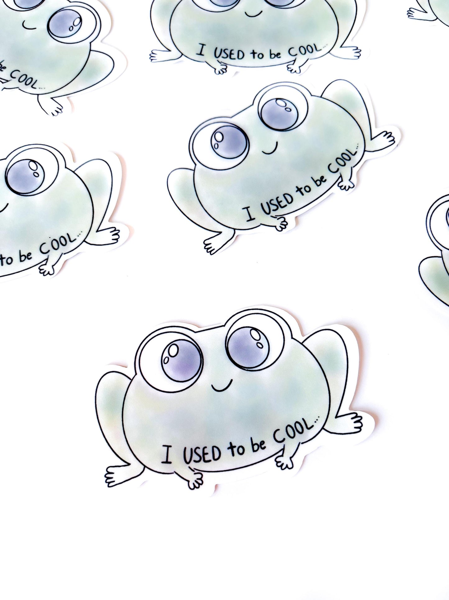 I used to be cool, Funny stickers for teachers , vinyl sticker, laptop sticker, waterbottle sticker, waterproof sticker, funny gift, frog