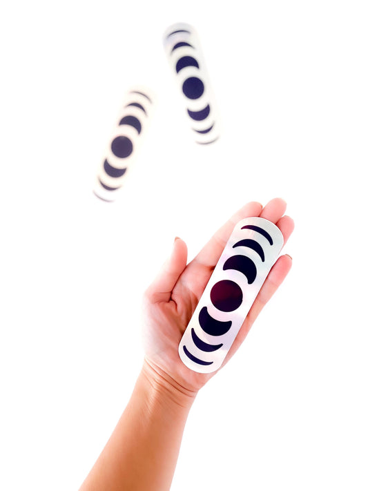 Holographic Moon Phase Sticker: Waterproof Vinyl Decal