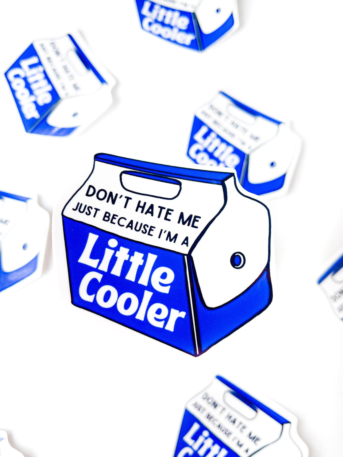 Don’t hate me because I’m a little cooler sticker funny gift for coworker present unde 10 waterbottle accessory laptop decal hard hat