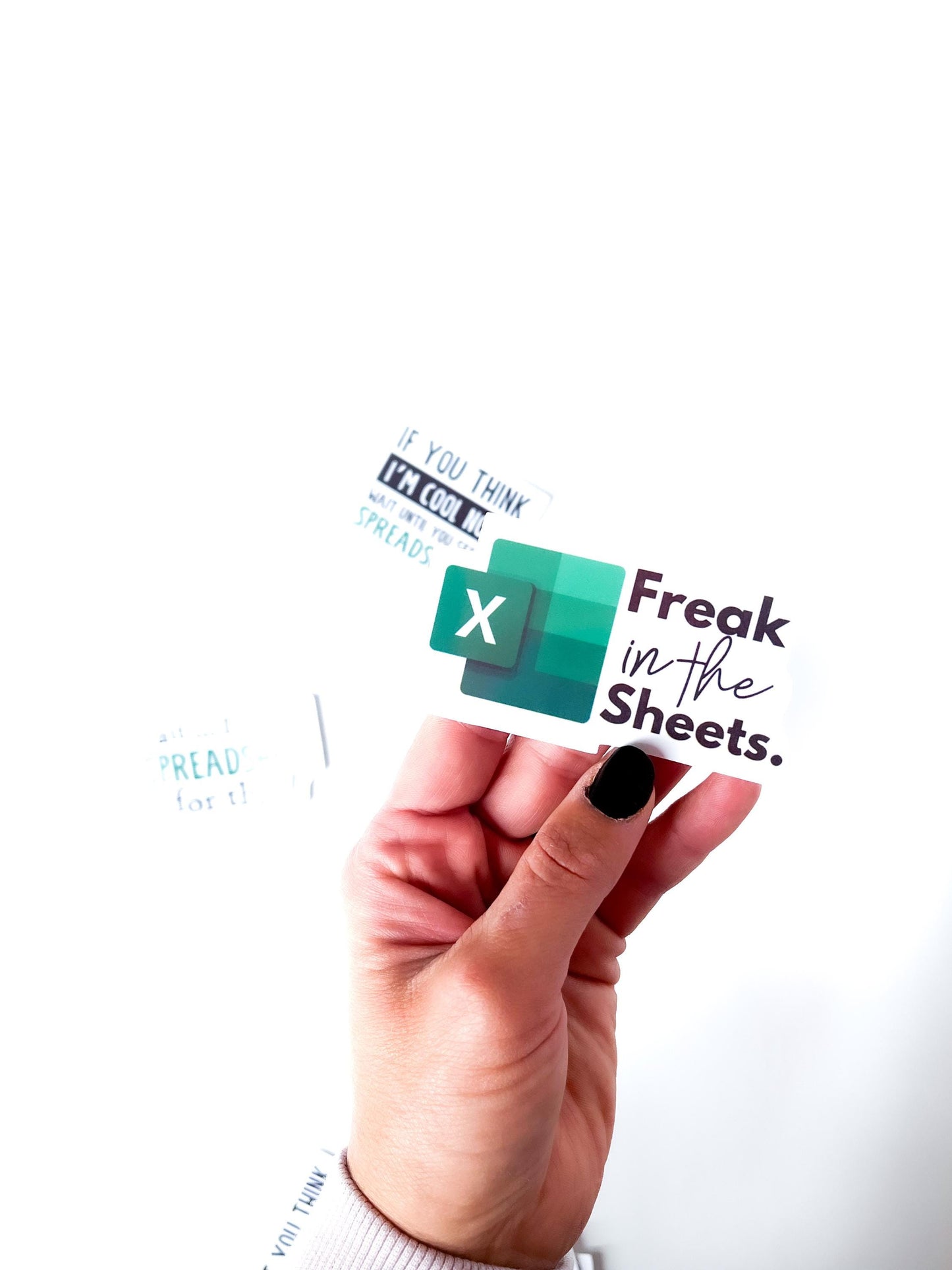 Spreadsheet Sticker set of 4 Freak in the sheets teacher gift funny for Coworker to boss gift under 10 custom vinyl stickers waterproof