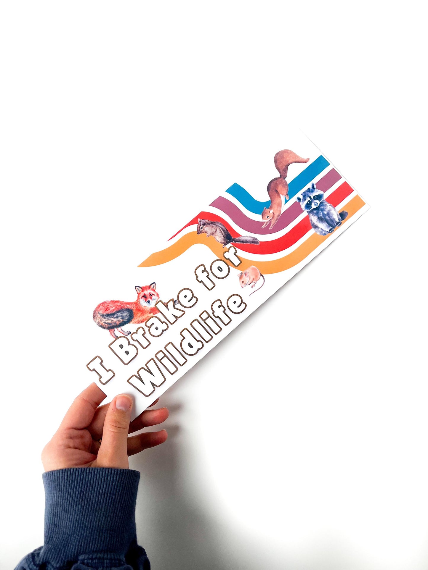 I Brake For Wildlife Bumper Sticker: Nature Lover Car Decal