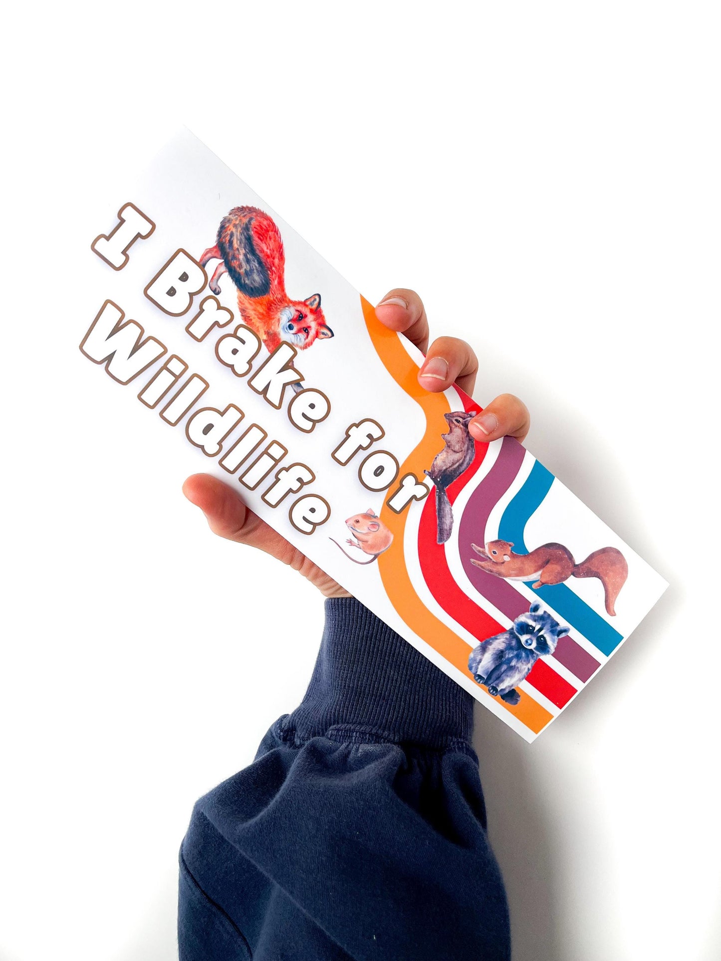 I Brake For Wildlife Bumper Sticker: Nature Lover Car Decal