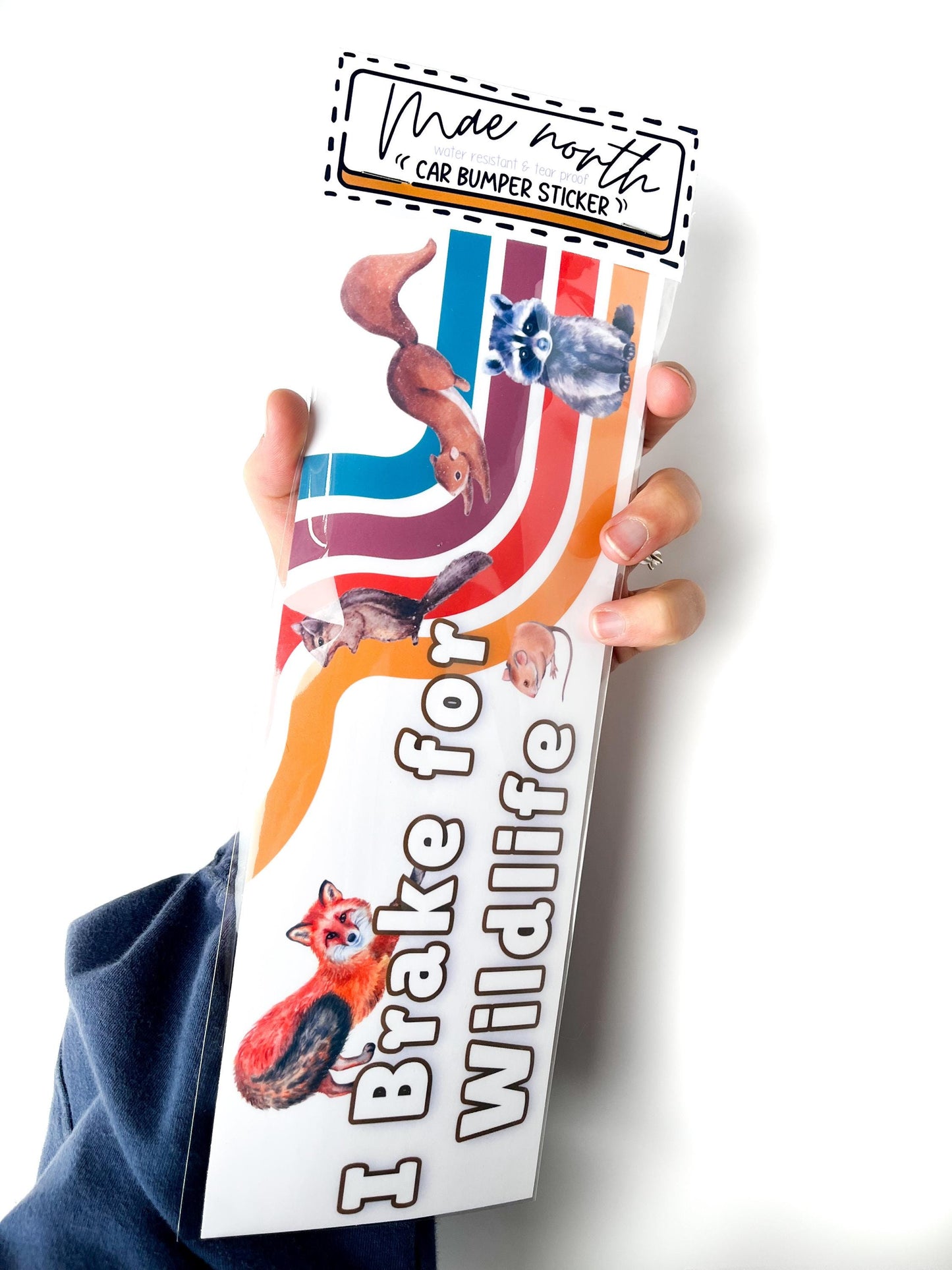 I Brake For Wildlife Bumper Sticker: Nature Lover Car Decal