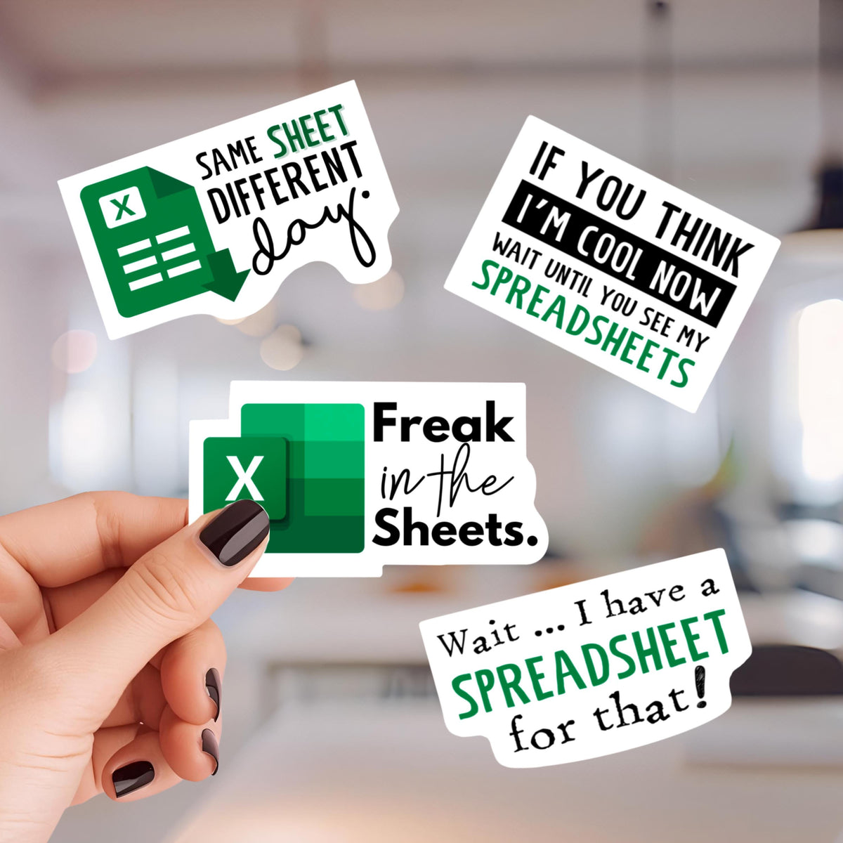 Spreadsheet Sticker set of 4 Freak in the sheets retirement gift funny gift for Coworker to boss gift custom vinyl stickers waterproof