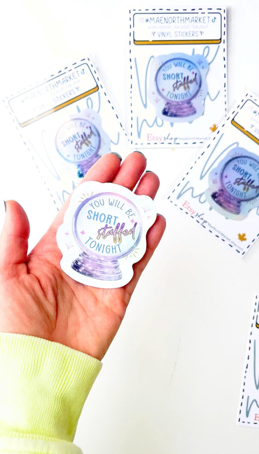 1 shift worker gift hollographic sticker for nurse sticker paramedic water bottle decal funny adult humour gift for bestie night shift gift