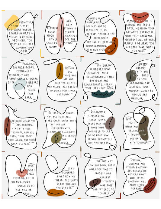 PRINTABLE AFFIRMATION CARDS - LINE ART DESIGN