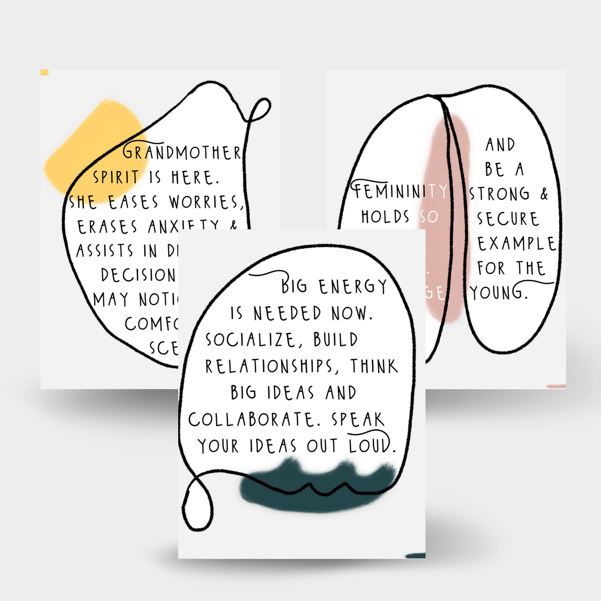 PRINTABLE AFFIRMATION CARDS - LINE ART DESIGN