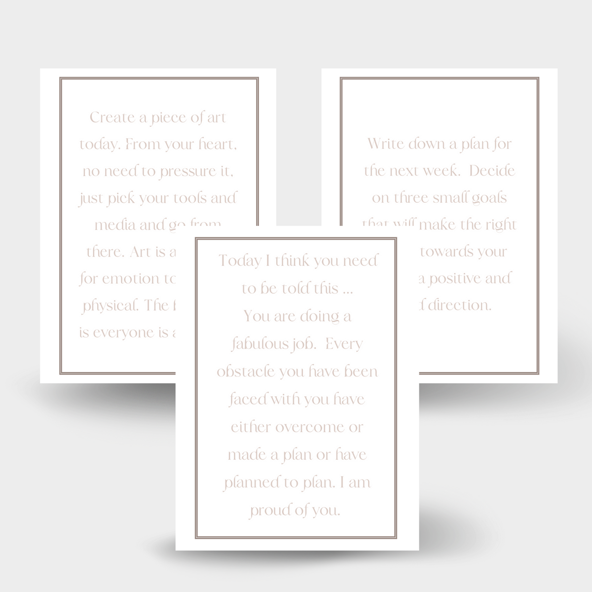 Minimalist Printable Affirmation Cards | 36-Card PDF