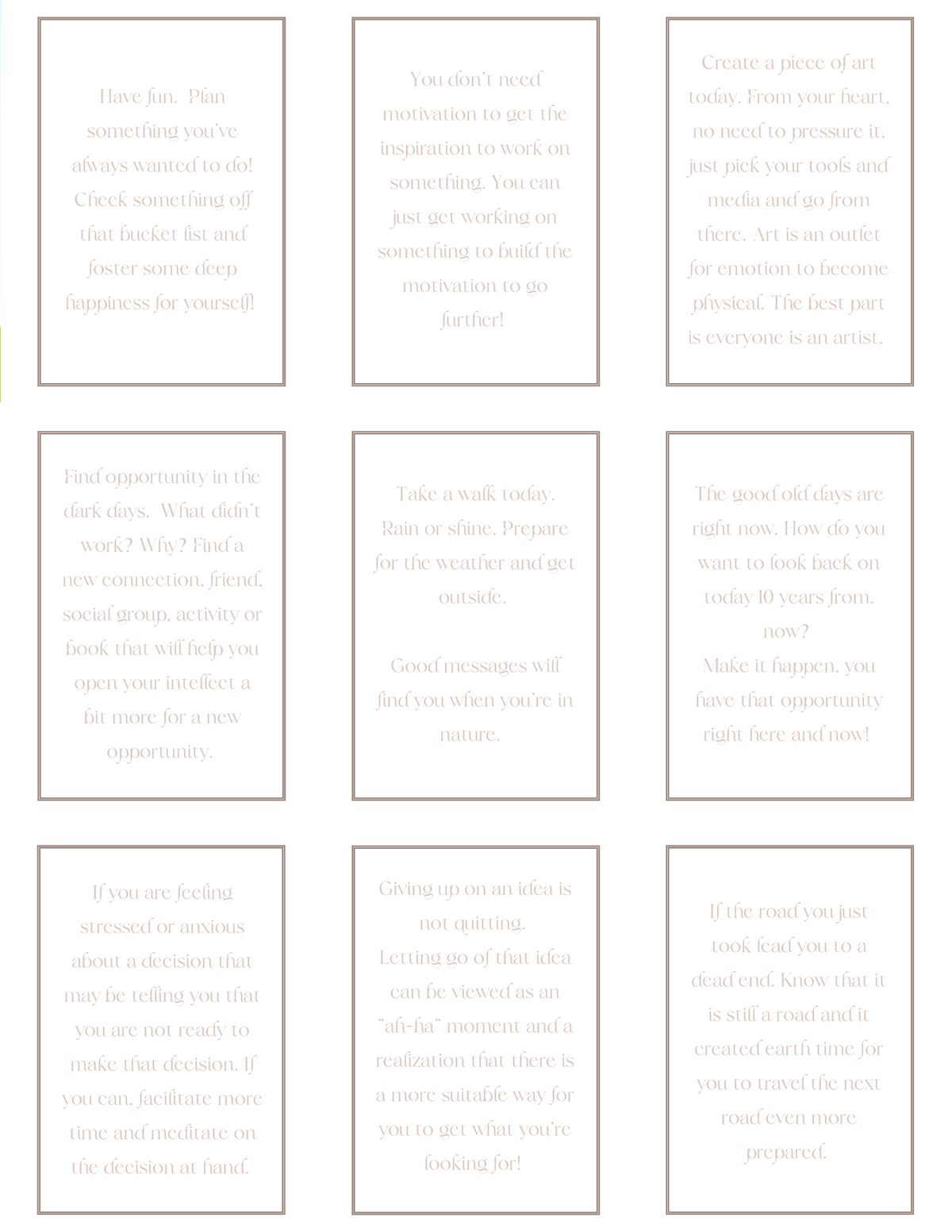 Minimalist Printable Affirmation Cards | 36-Card PDF